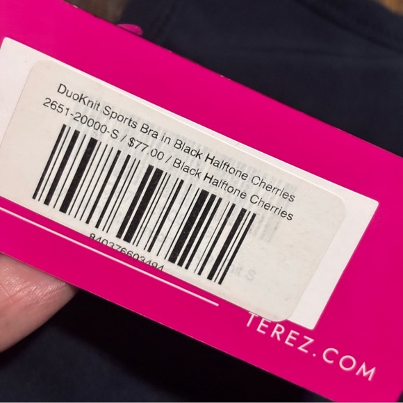 New! Terez mushroom print duo knit women’s sports bra small - Picture 3 of 4